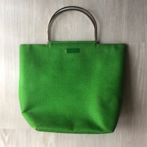 Vintage Kate Spade bag - green, metal handles